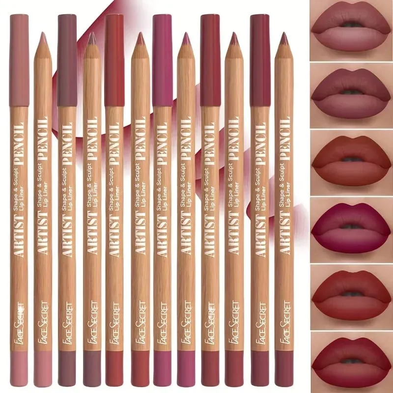 6pcs Set Nude Lip Liner Set Long-Lasting Waterproof Velvet Matte Lip Pencil Lip Makeup Berry Brown Pink — image 6