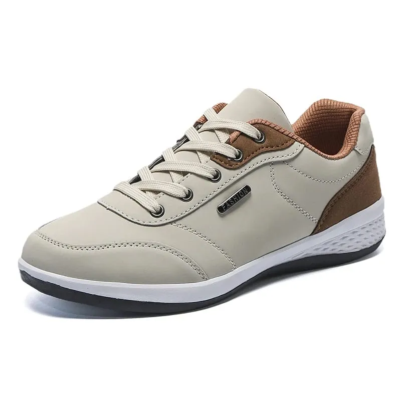Men Shoes Spring Autumn Waterproof Walking White Sneakers Man Leather Sports Shoes Non-Slip Footwear Tennis for Men — image 12