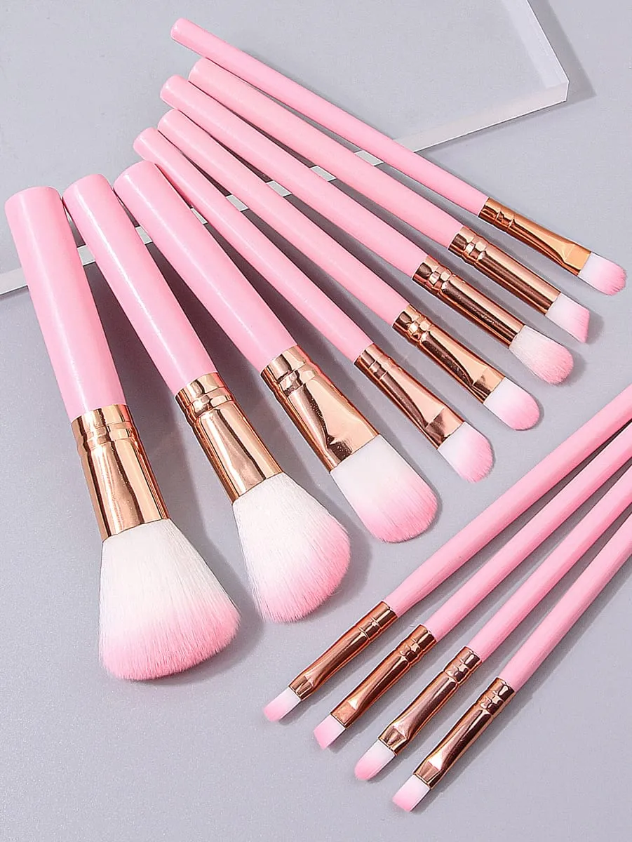 19PCS Set of 12 Beginner Makeup Brushes +3Pcs Non-Powder Makeup Eggs +3Pcs Triangular Powder Puff +1Pcs Storage Bag — image 6