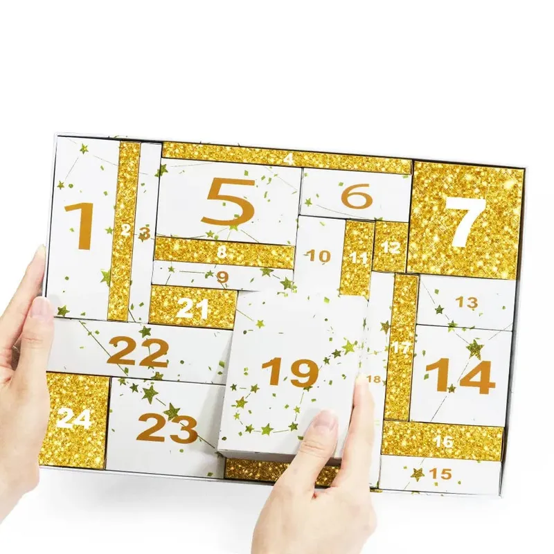 Calendrier de l'avent beauté 24 jours, ensemble de maquillage, compte à rebours de noël, brillant à lèvres, rouge à lèvres, cosmétique, 24 pièces — image 5