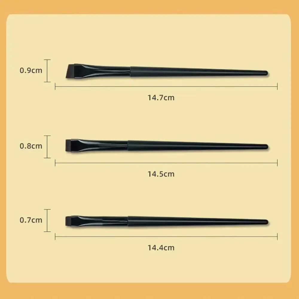 Brocha cosmética, herramienta de maquillaje para principiantes, brochas delineadoras de ojos finas en ángulo, brocha plana para cejas, delineador, brocha para cejas, brochas de maquillaje — image 6