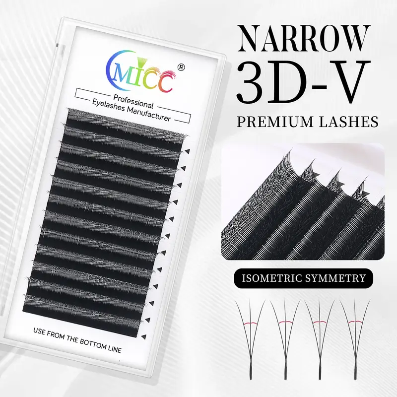 แคบ 2D Y 3D 4D 5D Eyelash Extension V-รูปปริมาณแฟนWรูปร่างขนตาBASFธรรมชาติหนาแน่นFaux Mink Lashes