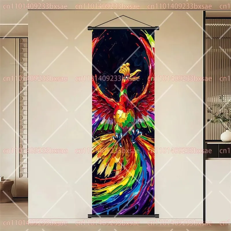 Peinture en rouleau HD de dessin animé Pokémon, Eevee, Pikachu, Suicune, Charizard, Mewtwo, décoration murale de fond, affiche, cadeau pour enfants