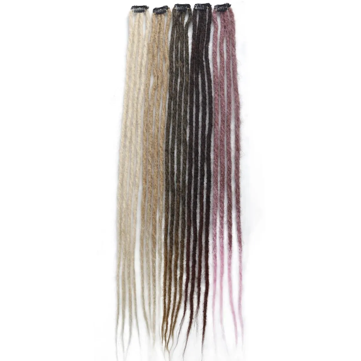2 ชิ้นคลิปใน Braid Hair Extensions วิกผมสังเคราะห์ Dreadlock ผมชิ้น Bohemian อุปกรณ์เสริมผมสำหรับผู้หญิงทุกวัน/ปาร์ตี้ — image 6