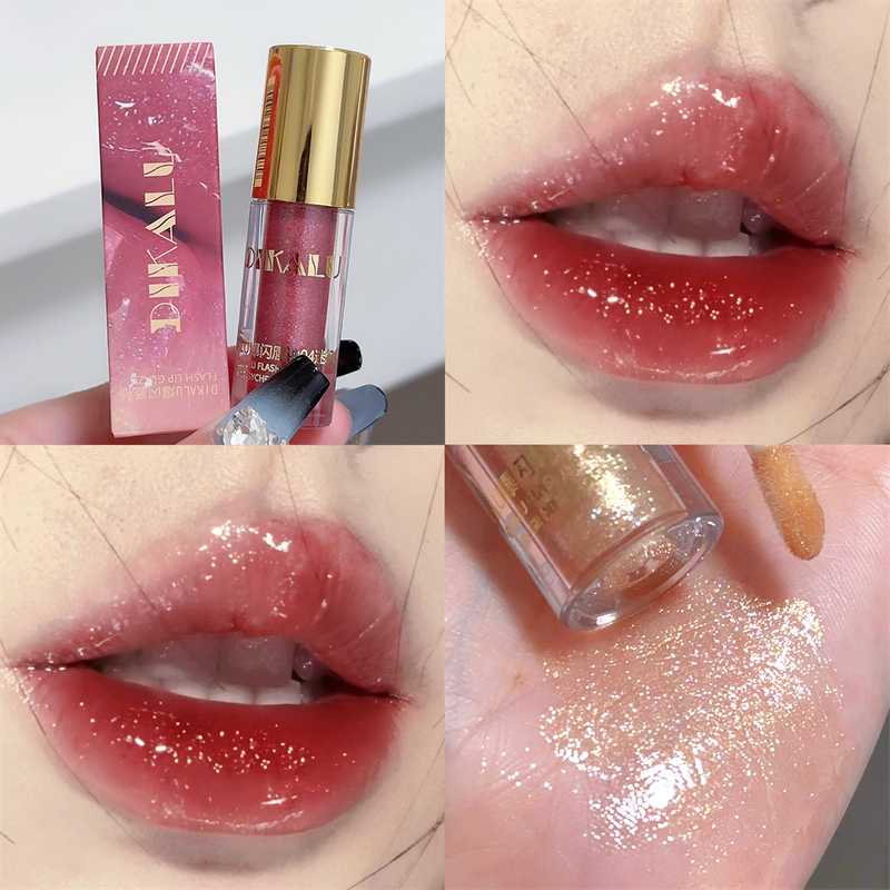 Pearl Diamond Glitter Lip Glaze, langanhaltende, feuchtigkeitsspendende, aufpolsternde, glänzende Lippentönungsöl, Make-up-Spiegel, Wasser, leichte flüssige Lippenstifte — image 14