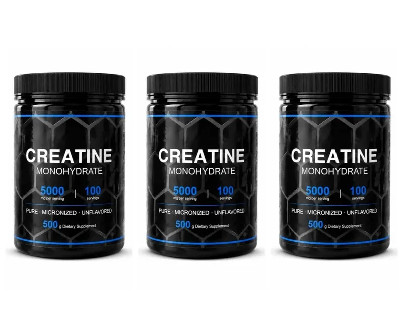 Creatina monoidrato micronizzata pura in polvere 5000 mg per porzione Integratore per il supporto delle prestazioni negli esercizi sportivi 100 porzioni