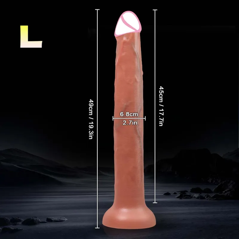 3 dimensioni realistico super lungo pene dildo con ventosa morbido masturbatore enorme sensazione di pelle cazzo anale giocattolo del sesso per uomini donne adulti — image 9