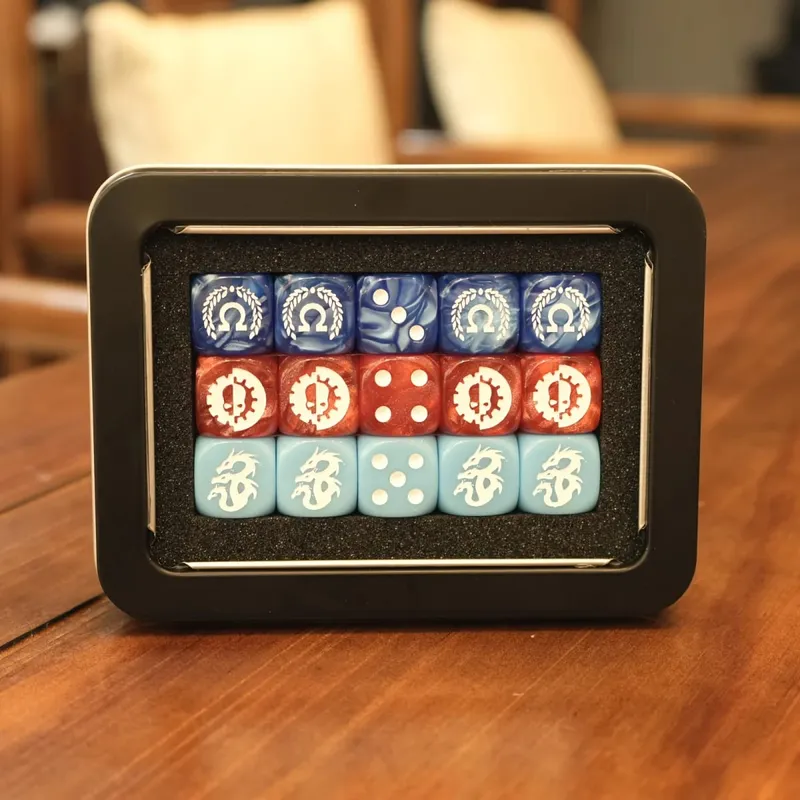 15PCS 16mm/0.63inch D6 Wargaming Dice Set for Tabletop Miniatures Game Damage Tracking Army Faction Themed Dice Tokens — image 10