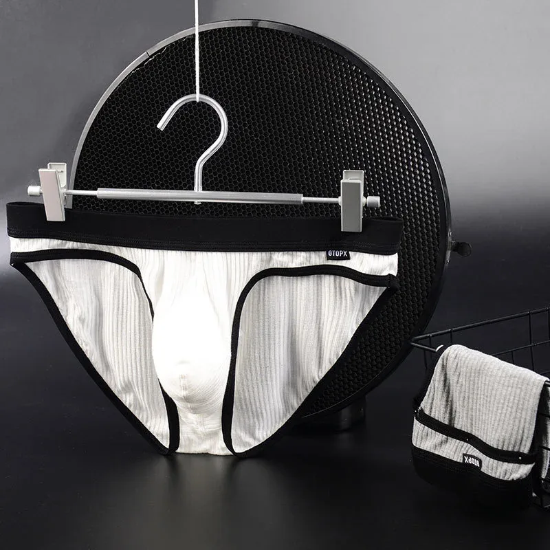 Herren-Unterwäsche, U-konvexe Beutel-Slips, atmungsaktiv, weich, elastisch, Low-Rise-Höschen für Männer, tägliche Dessous, 2er-Pack — image 3