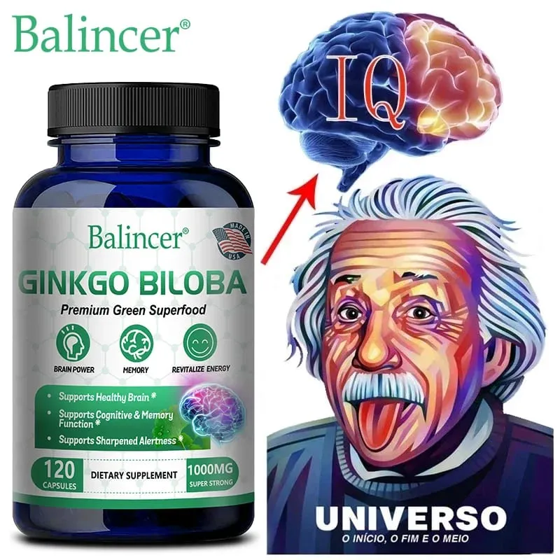 Ginkgo Biloba Ekstra Mukavemet Porsiyon Başına 1000mg - Beyin Fonksiyonunu ve Hafıza Desteğini Destekler 120 Vejetaryen Kapsül — image 5