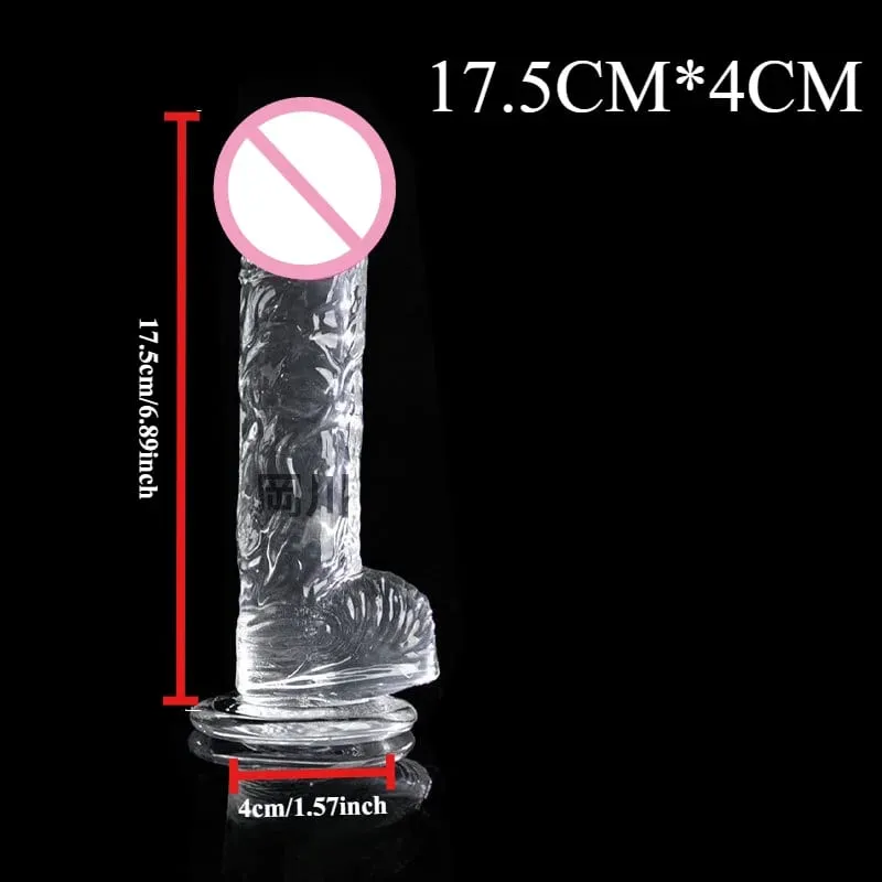 Trasparente morbido gelatina dildo realistico falso pene ventosa butt plug giocattoli del sesso per donna uomo giocattoli del sesso anale della vagina — image 10