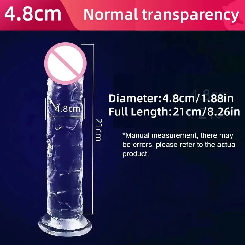 Trasparente Realistico Dildo Gelatina Pene Ventosa Dildo Masturbatore Femminile Stimolatore Clitorideo Grande Cazzo Lesbiche Giocattoli Del Sesso — image 14