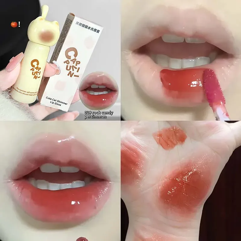 ลิปกลอส Cute Cat - ลิปกลอสที่ให้ความชุ่มชื้นเรียบเนียนและติดทนนาน - 4 เฉดสี ง่ายต่อการทา Lip Stain สำหรับมือใหม่ — image 9