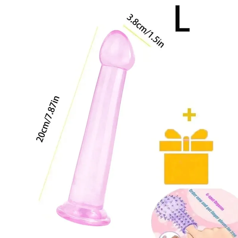 Dildo realistico trasparente Forte ventosa senza vibratore Masturbatore per donne Pene realistico anale Giocattoli del sesso per le donne Sex Shop 18 — image 14