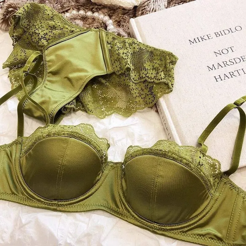 Soutien-gorge demi-tasse en dentelle française, Sexy, à armatures douces, rehausseur de petits seins, Anti-affaissement, beau dos, Lingerie pour femmes, 32-38, confort toute la journée — image 7