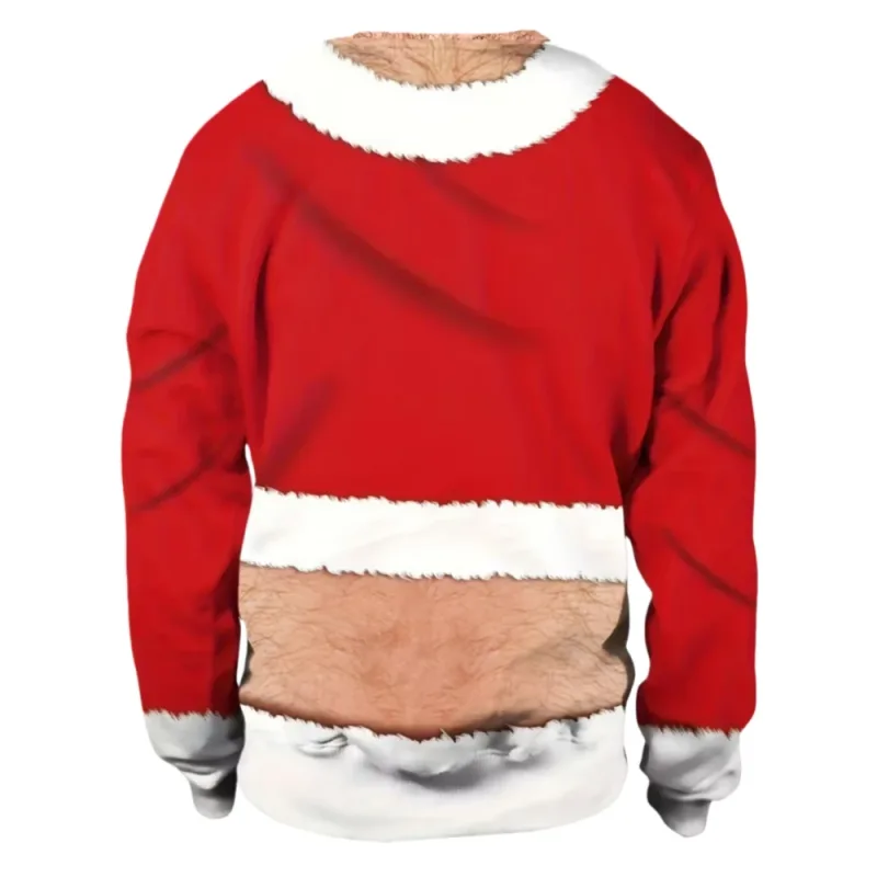 Pull de Noël drôle pour hommes et femmes, sweat-shirt de noël avec graphique laid Y2k, pour fête de vacances, vêtements amples pour hommes — image 4