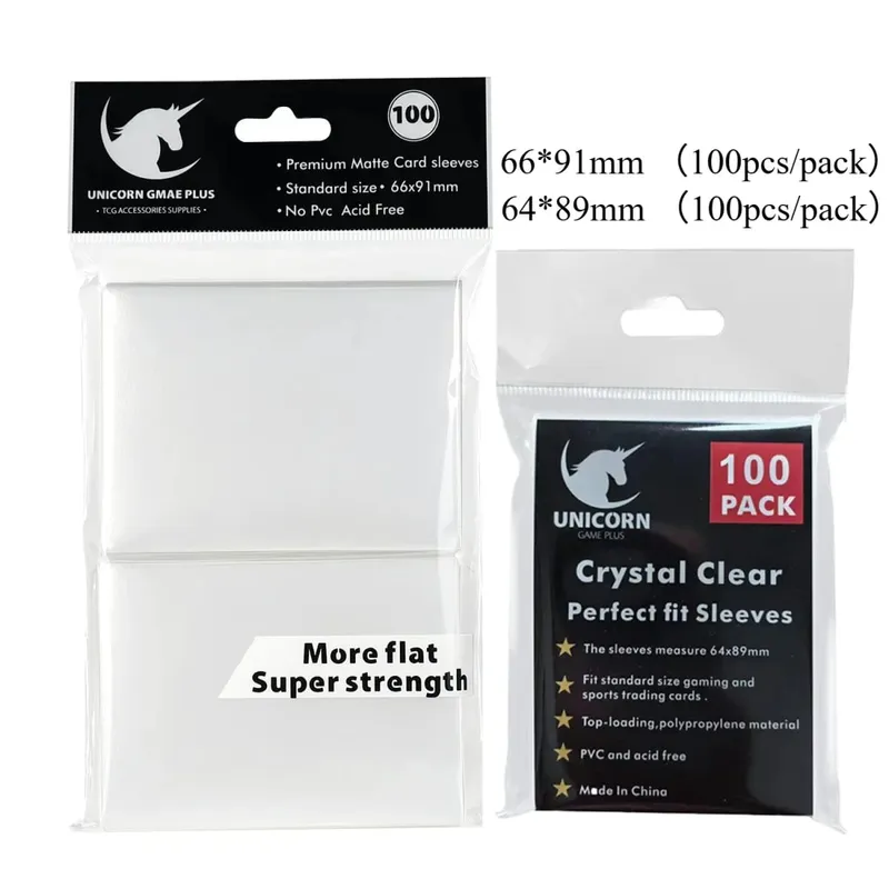 200PCS pouzdra na karty Sběratelské karty Dvouvrstvé matné pouzdro na karty standardní velikosti pro Pokémon MTG Baseball Sportovní karetní stolní hru — image 15