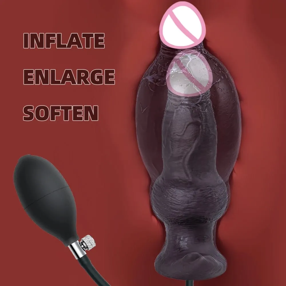 Plugue anal inflável para bunda grande, pênis, silicone macio, vestível, monstro, nó, treinador, pau para homens, mulheres, gays, brinquedos sexuais adultos