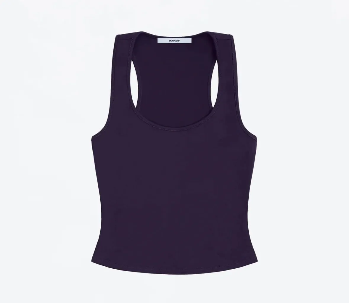 Débardeur classique en forme de X, dos nu, bleu bébé et gris brumeux, multicolore, confortable, taille élastique, ajustement serré, haut dos nu — image 12