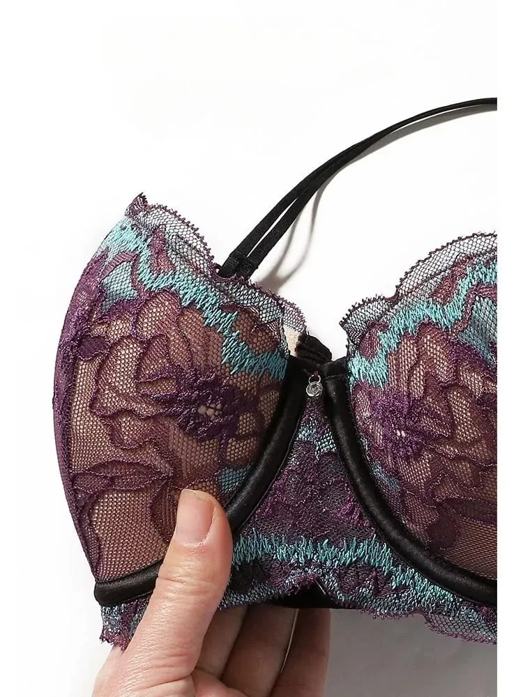 Soutien-gorge minimiseur violet, grande taille, dentelle douce, sans fil, Anti-affaissement, grand buste, aspect plus petit, respirant, offre spéciale, M-XL — image 5