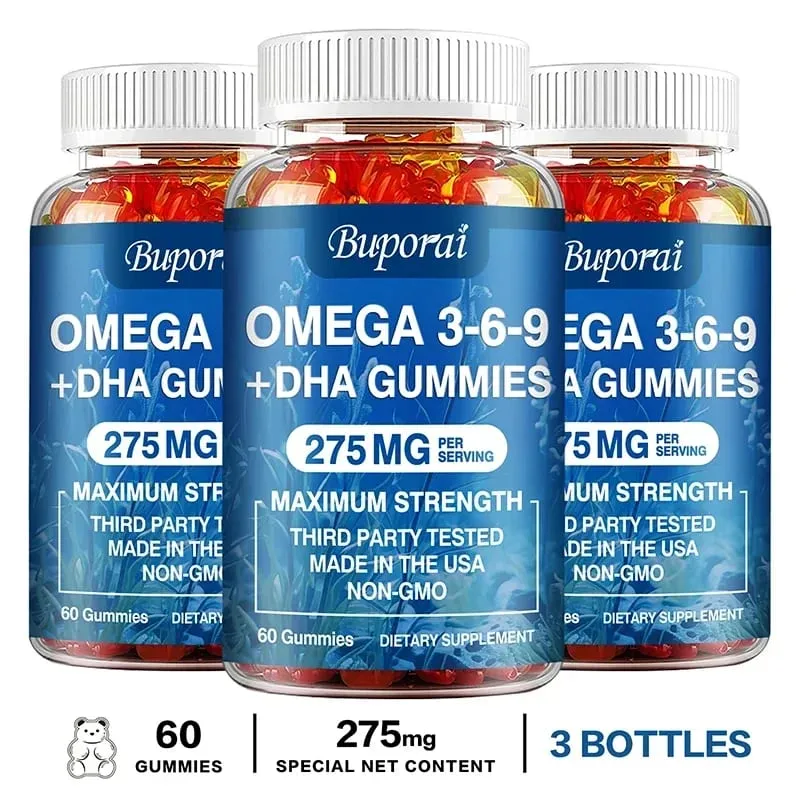 Omega 3 6 9 + DHA Gummies - Brain Health Enhances Concentration Memory Improves Blood Circulation Eye Support — image 10