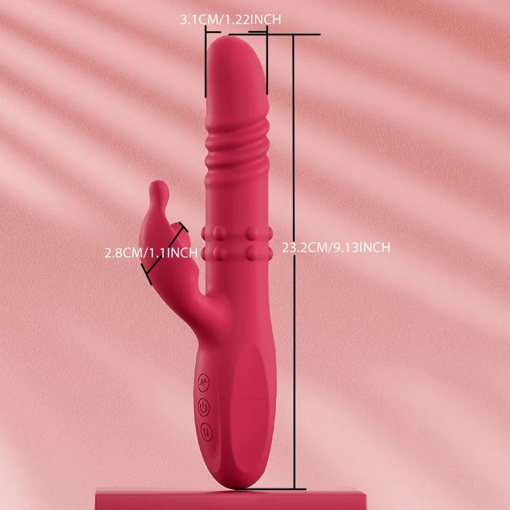Teleskopik Tavşan Vibratör Dönen Masaj Vajinal Klitoris Titreşim Stimülatörü G-spot Orgazm Masturbator Yetişkin Çift Oyuncakları — image 6