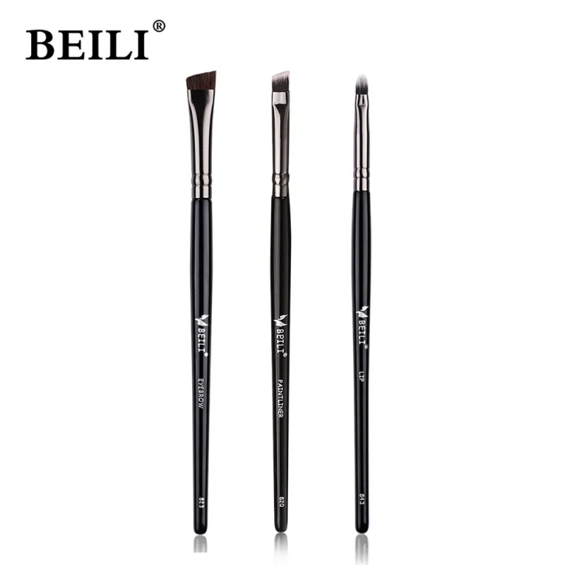 4Pcs Sichel Klinge Eyeliner Pinsel Ultra Dünne Flache Feine Eye Liner Make-Up Pinsel Flache Eyeliner Pinsel Augenbrauen Make up Pinsel