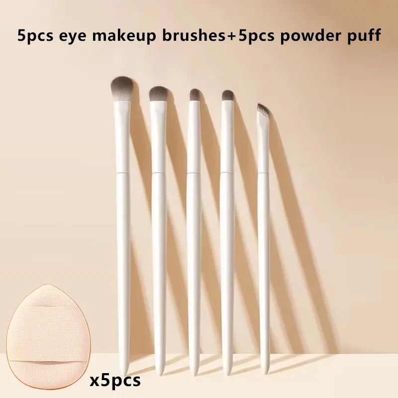 5/6/8/10pcs แปรงแต่งหน้าธรรมชาติชุดรายละเอียดอายแชโดว์ Contouring แปรง Ultra Soft Blending eyeliner Brow แปรงแต่งหน้าเครื่องมือ — image 12
