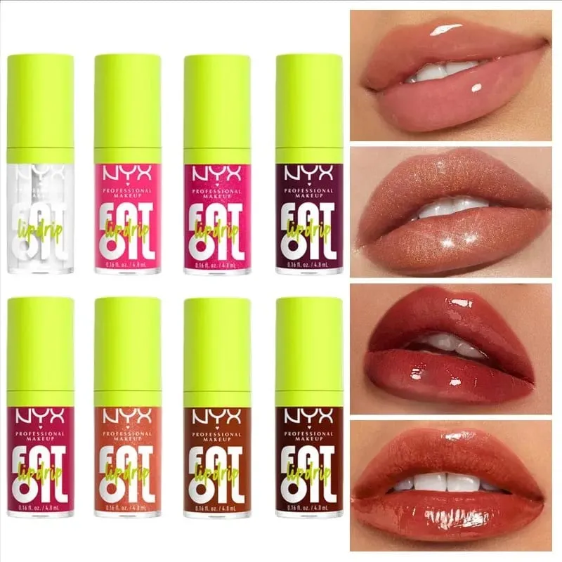 NYX Fat Oil Lip Drip Lip Gloss Melembapkan Bibir Secara mendalam Tidak Melekit Lip Gloss Seksi Lip Gloss Mekap Gincu Fesyen Korea — image 4