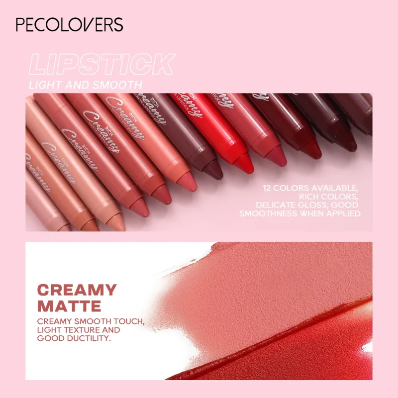 Pelapik Bibir Matte Pelbagai Warna Digunakan Sebagai Pelapik Bibir dan Gincu Mudah Digunakan Dengan Tepat Kalis Air Tahan Lama Tidak melekat — image 6