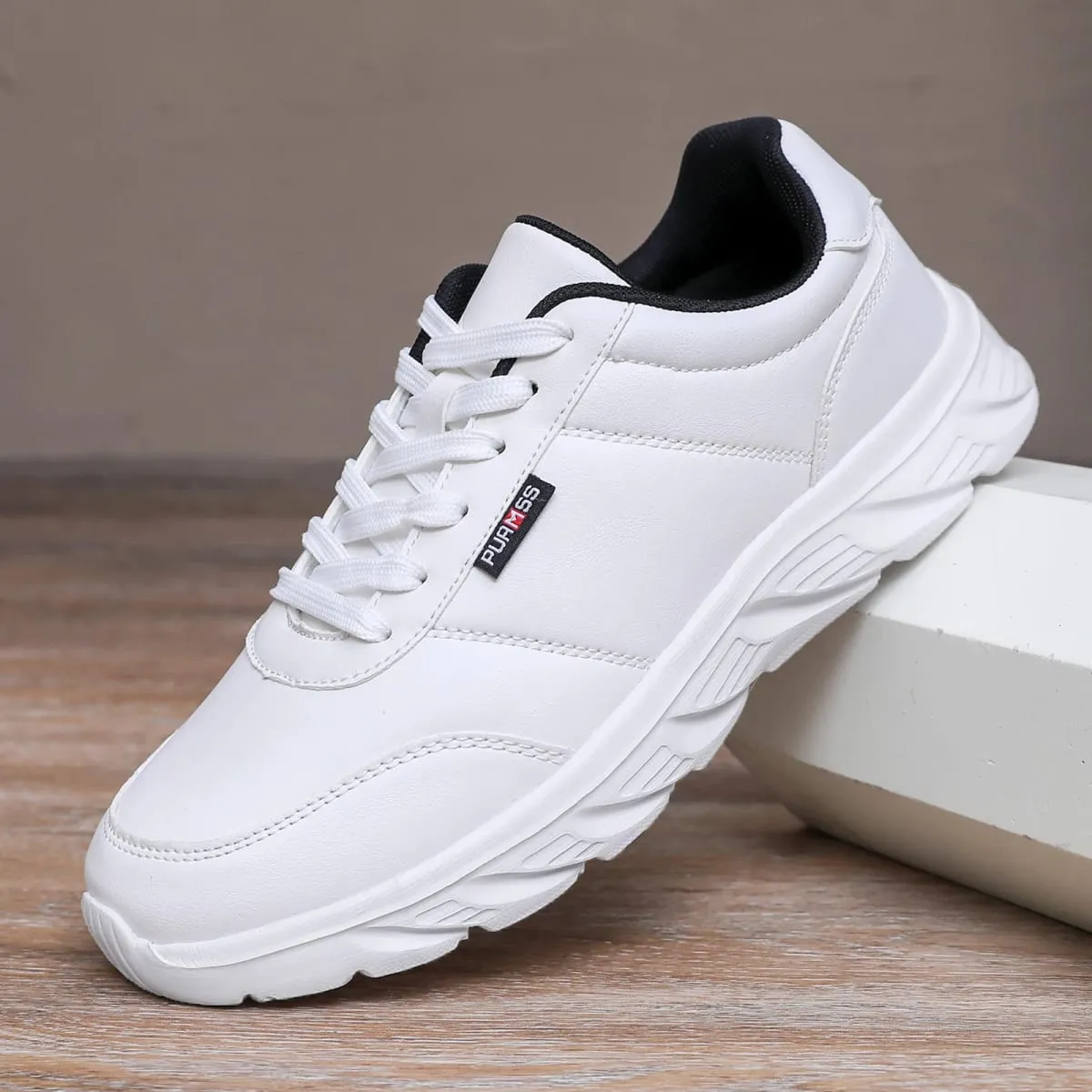 Scarpe da uomo Scarpe mocassino morbide Scarpe casual comode per uomo Solido Nero Bianco Scarpe da ginnastica da uomo Calzature Plus Size 39-46 — image 8