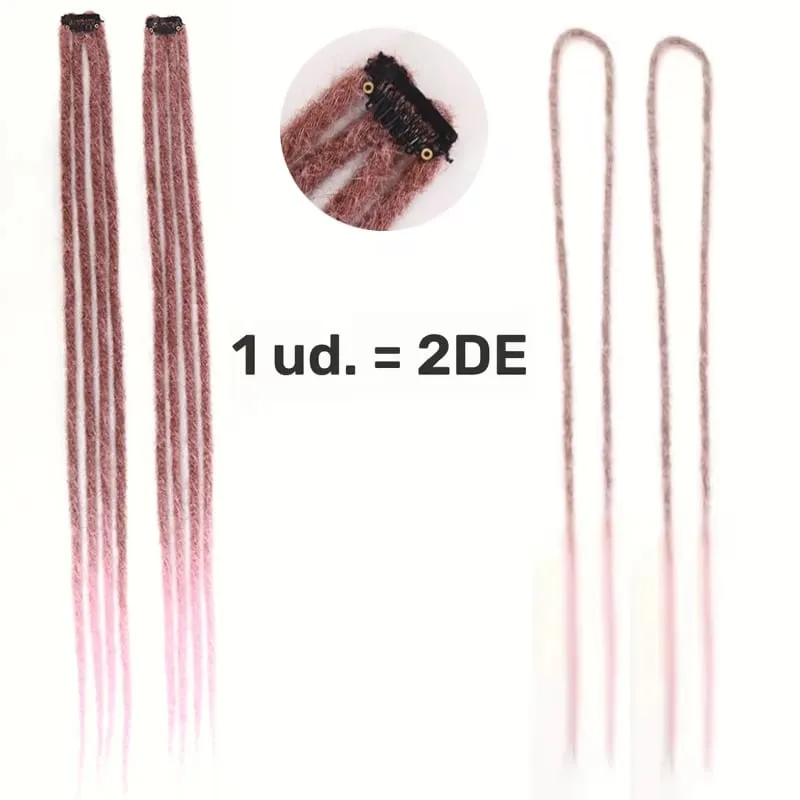 Extensiones de Rastas finas, color marrón degradado, Rubio, sintético, hecho a mano, trenzas individuales para hombres, estilo Hip Hop Street, 2 uds. — image 5