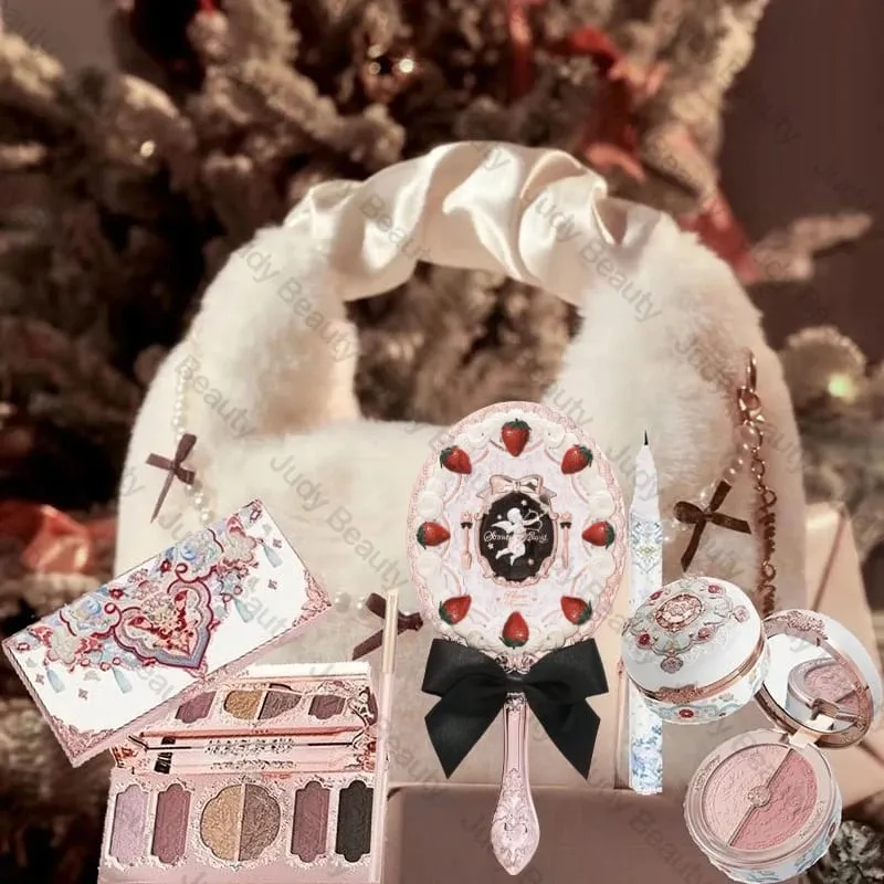 Make-up Flower Knows Set Shell Pearl Series Šestibarevná paleta očních stínů Embosovaná Blusher Shine Lipstick Kit with Bag All In — image 11