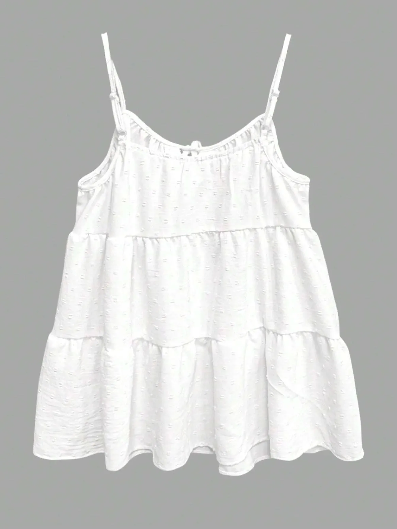เสื้อสายเดี่ยว Jacquard ลายจุดฤดูร้อนของผู้หญิงมีสไตล์
