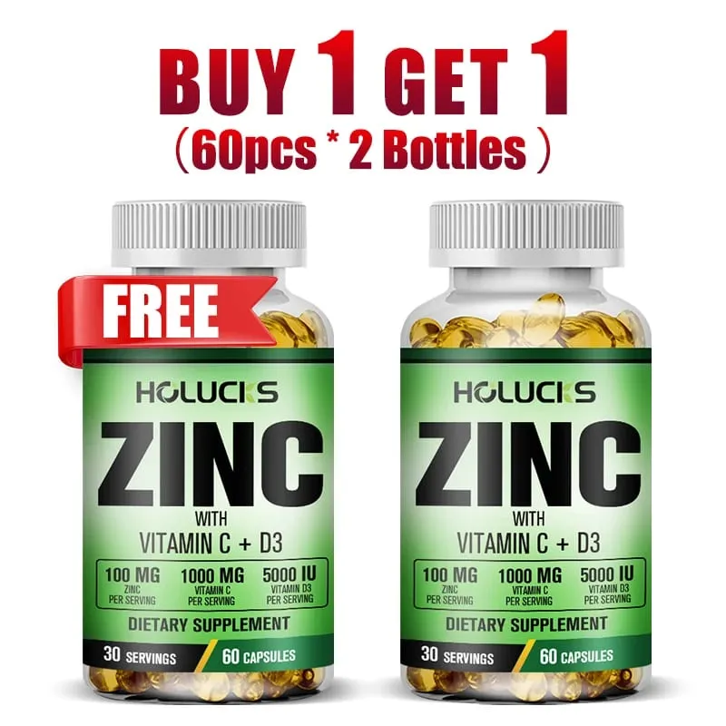 Buy 2 Get 2 Free! Zinc Capsules Support Strong Immunity & Overall Vitality Respiratory Health & Strong Bones Antioxidant — image 9