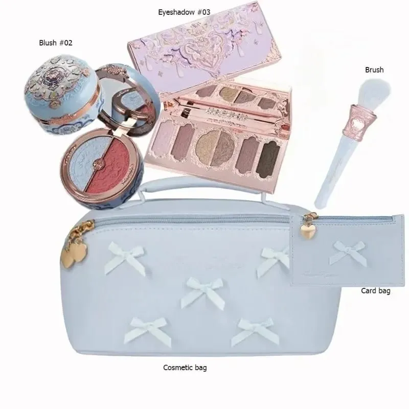 Maquillage fleur sait ensemble Swan Ballet série Six couleurs fard à paupières Palette en relief fard à joues brillant rouge à lèvres Kit avec sac tout en — image 21