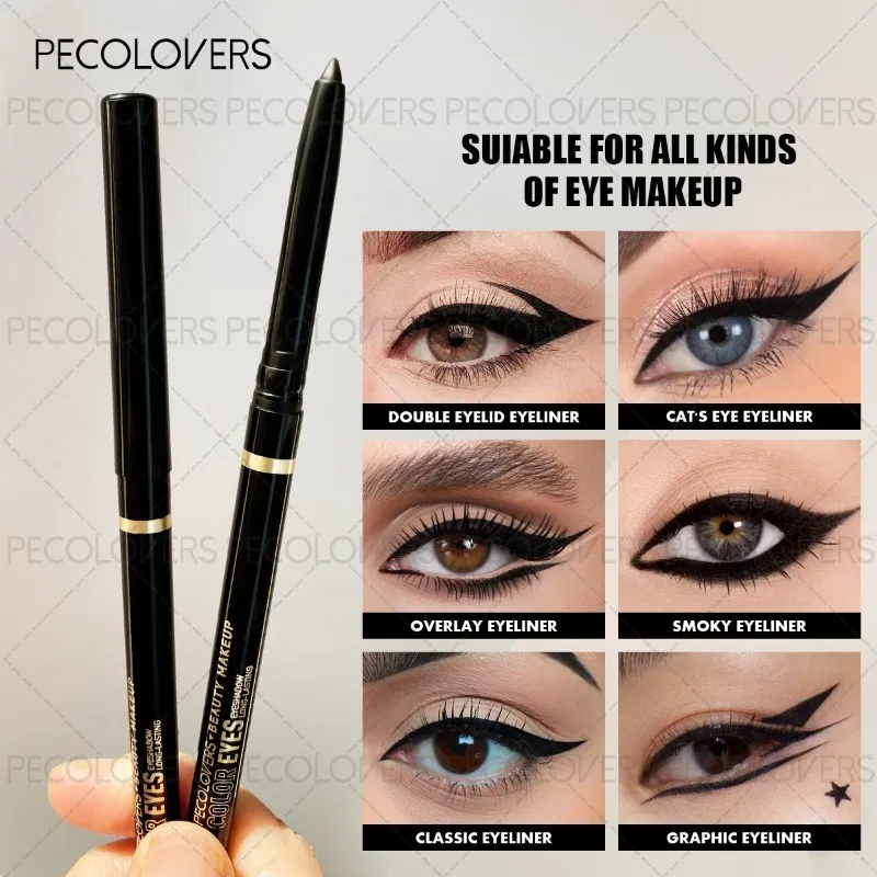 1pcs Eyeliner Green and Black Waterproof and Sweat-proof Long-lasting and Natural Eyeliner Pen Eye Cosmetics — image 5