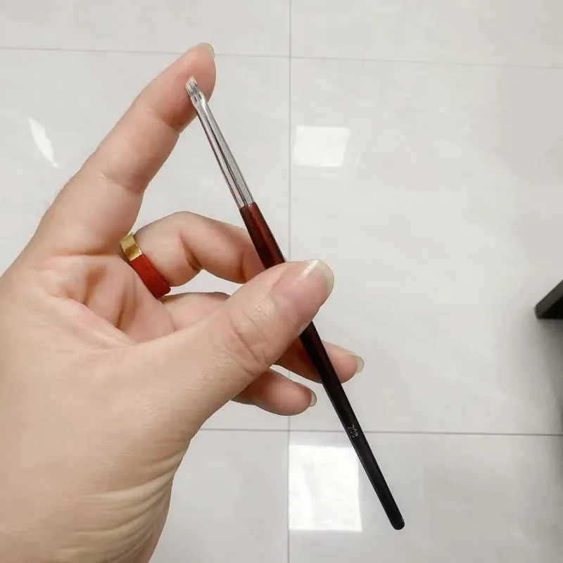 1 unidad 101 brochas de maquillaje para base contorneada, corrector y Base líquida en ángulo, brochas de maquillaje con mango de madera roja, herramientas cosméticas 506 — image 14