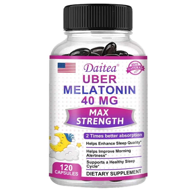 Les capsules Daitea Super Melatonin-40 mg contiennent de la vitamine C vous aident à vous endormir plus rapidement, à soulager l'insomnie et à améliorer la qualité du sommeil. — image 8