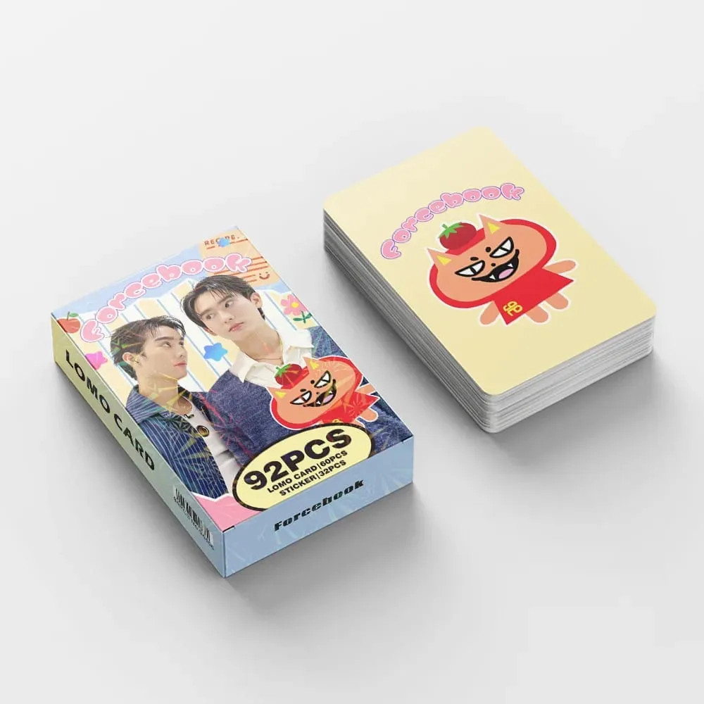 92PCS Forcebook Thai Star Photo Cards Set with Stickers - Force & Book LOMO Collectible Cards for Scrapbook & Fan Support — image 3