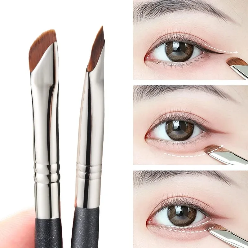 Pennello per eyeliner falce Pennello per lama per ombretto Pennello per dettagli Pennelli per sopracciglia diagonali Palpebra sottocutanea per dormire Strumenti per il trucco del baco da seta — image 1