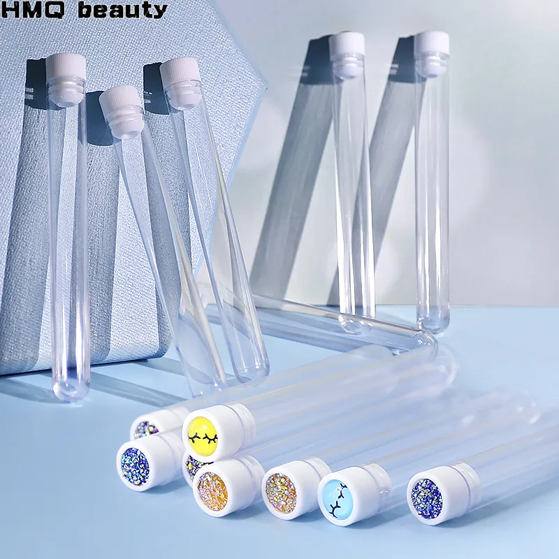 Tubes de pinceaux de maquillage réutilisables, 20 pièces, anti-poussière, Tubes de brosses à sourcils avec nouveaux cils, perceuse en résine, outil d'extension de cils remplaçable — image 1
