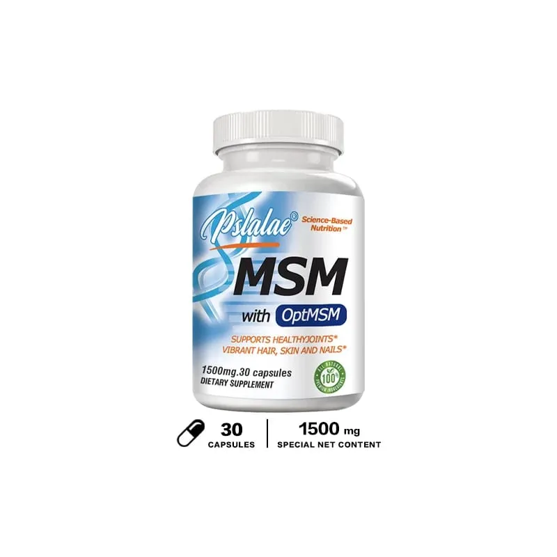 MSM with OptiMSM Capsules 1500mg - Supports Joint Health and Mobility Relieve Joint Discomfort
