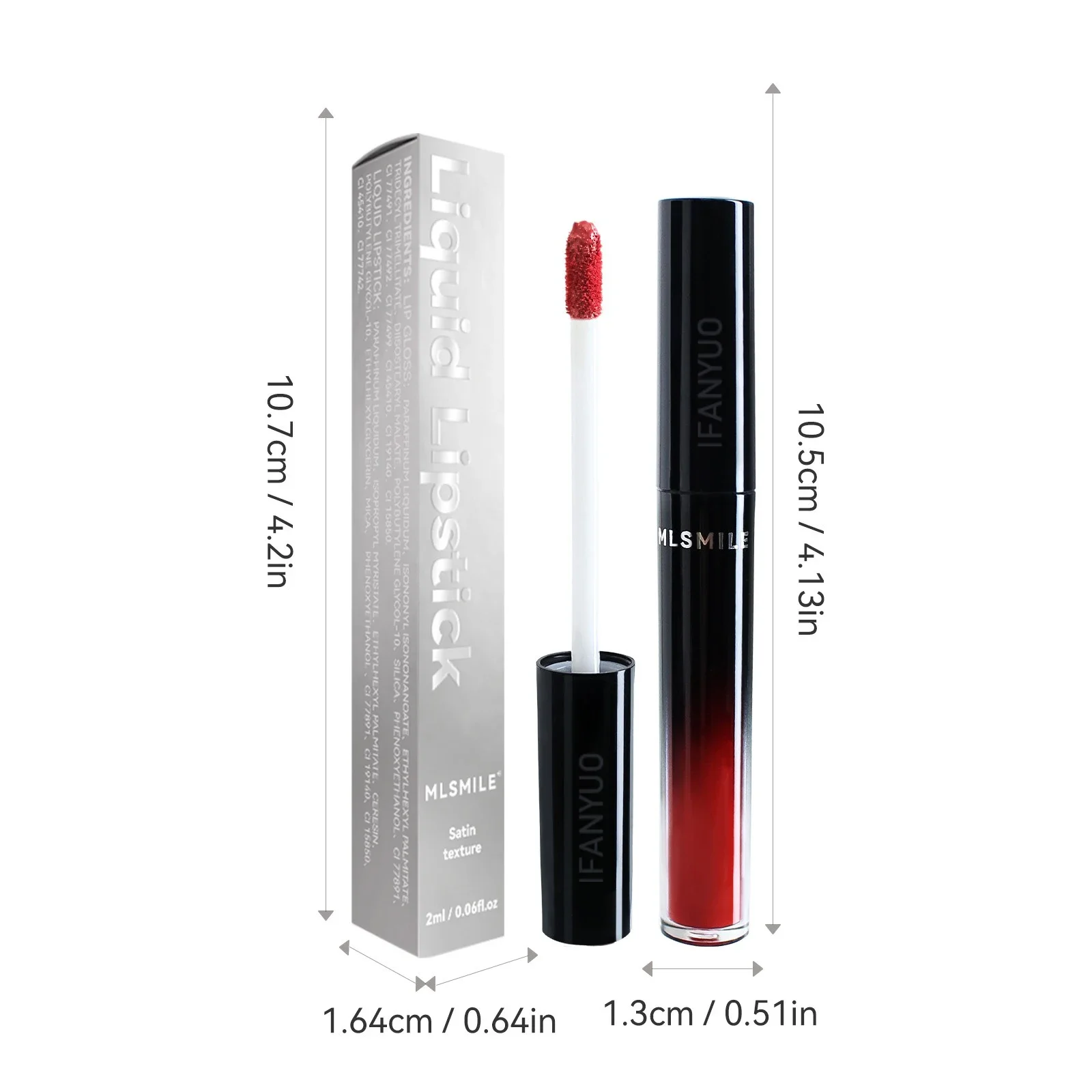 Wasserdichter flüssiger Samt-Matt-Lippenstift, transparentes, feuchtigkeitsspendendes Lippenöl, perlmuttartige, satte Farbe, Lipgloss-Tönung, dauerhafte Kosmetik — image 7