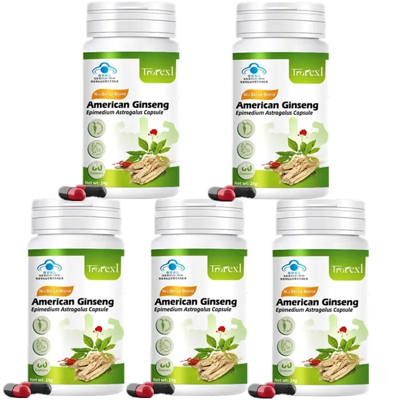 Natural Epimedium Ginseng Supplements for Male Enhancing Stamina Strength and Endurance Men Health Enlargent Capsules — image 4