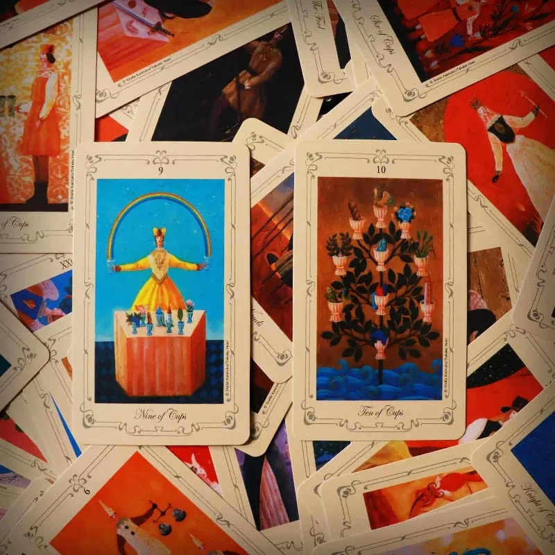 Kad Tarot Bahasa Inggeris untuk Ramalan Kegunaan Peribadi Saiz Poker Occult Stella's Tarot Rider Oracle Deck Jualan Panas Permainan Papan Romantik — image 2