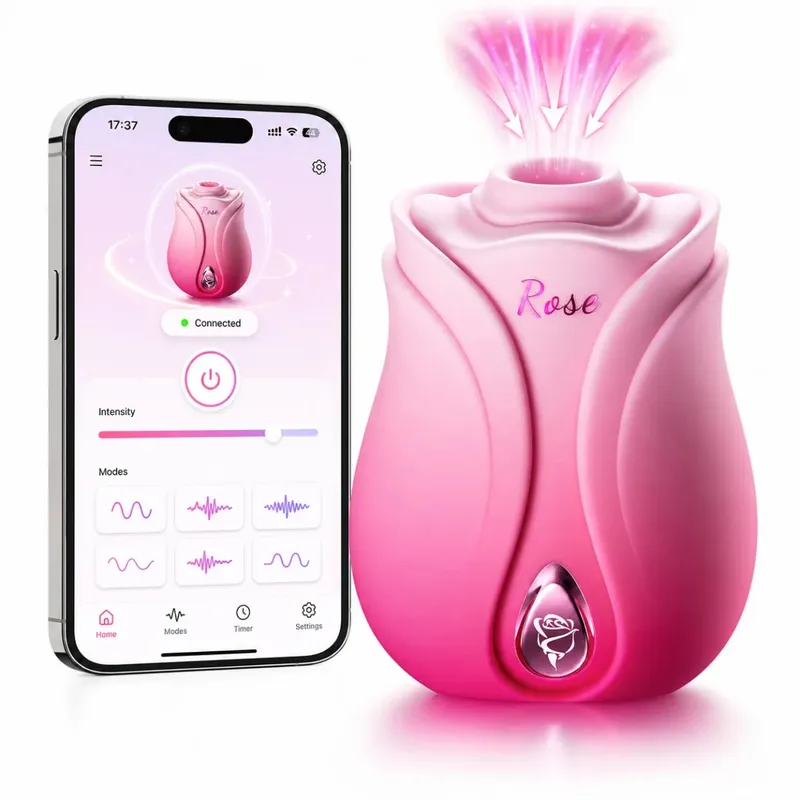 Rose-Sucking Vibrator สำหรับผู้หญิง Clitoris Stimulator G Spot Thrusting Vibrating หญิง Masturbator หัวนมนวดของเล่นสำหรับผู้ใหญ่