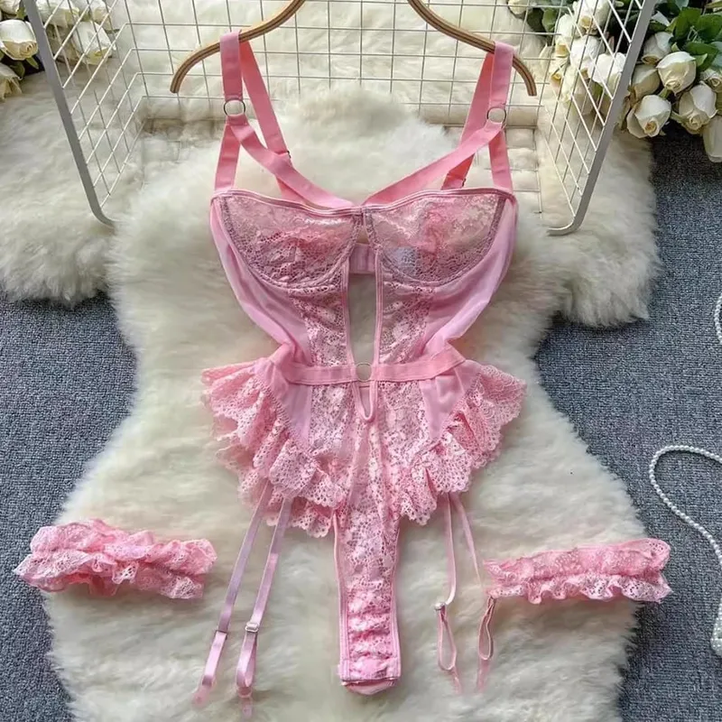 Set di reggiseni per biancheria intima erotica per donne Reggiseno in pizzo Lingerie Intimo 2026 Reggiseno con ferretto e slip perizoma Set di biancheria intima sexy calda — image 9
