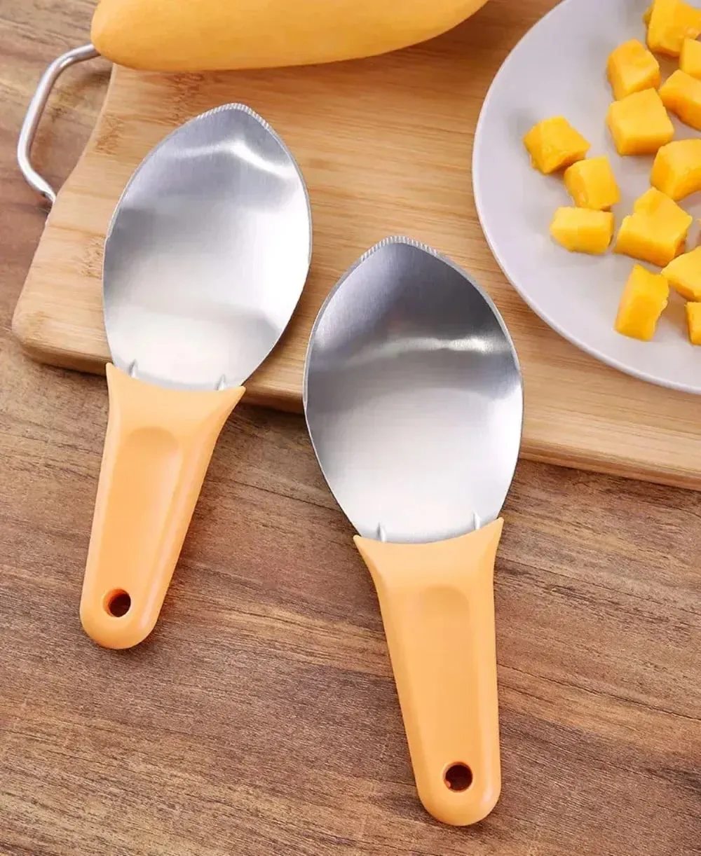 Gorąca wielofunkcyjna łyżka do mango Mango nóż do cięcia granulatu narzędzie obieraczka obieraczka Mango miarka do awokado kuchenne narzędzie do owoców — image 8