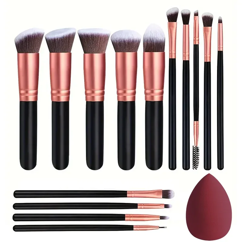 Professiona 14 STK Makeup Børster Sæt Soft Fluffy Foundation Blush Powder Øjenskygge Kabuki Blending Kvinde Kosmetik Skønhedsværktøj — image 8